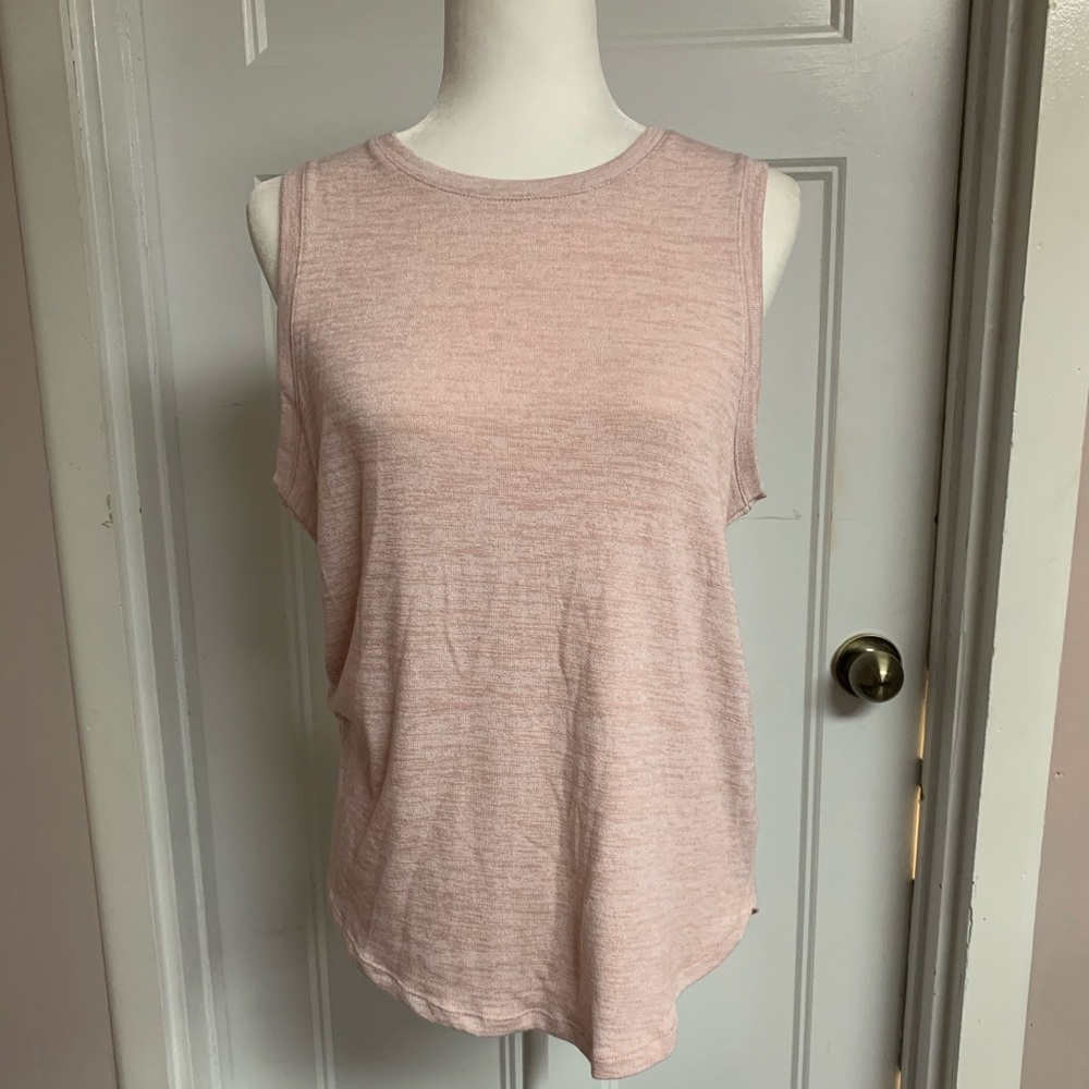 Pink Heathered Muscle Tank